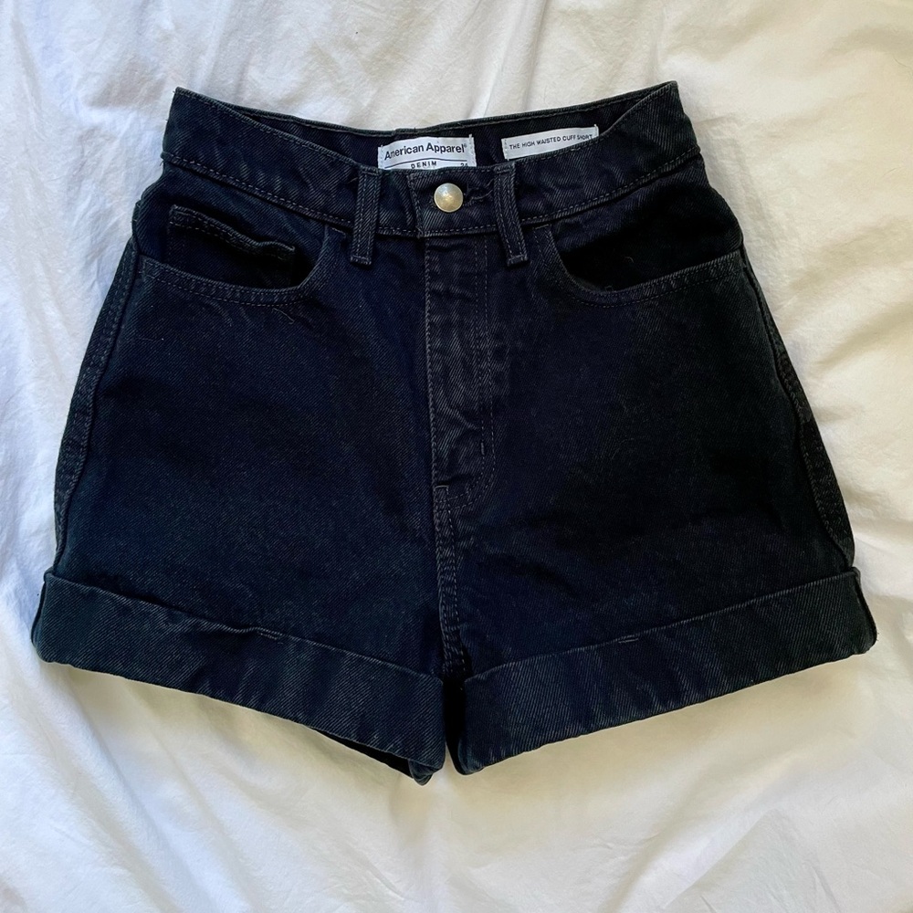 American Apparel Women's Dark Denim Shorts